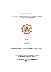 Image of Pemanfaatan Limbah Fleshing Penyamakan Kulit Sapi Untuk Membuat Fatliquor