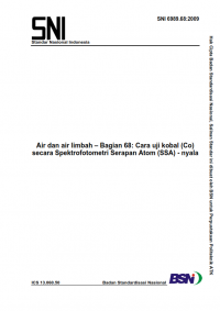 Image of SNI 6989.68:2009: Air dan air limbah – Bagian 68: Cara uji kobal (Co) secara Spektrofotometri Serapan Atom (SSA) - nyala