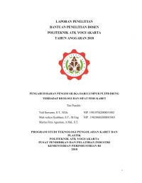 Image of Pengaruh Bahan Pengisi Silika Dari Lumpur Pltpb Dieng Terhadap Reologi Dan Sifat Fisis Karet